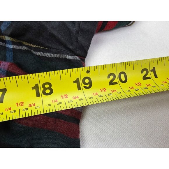 J. Crew Size 6 Womens Perfect Red Green Black White Check Long Sleeve L/S Shirt - Picture 2 of 9